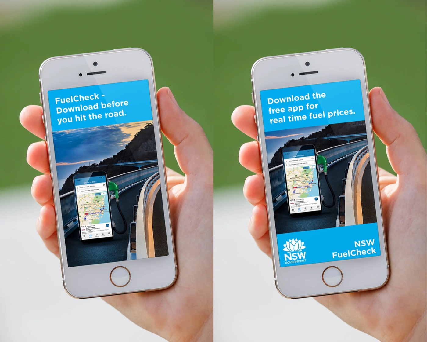 Schermate dell’app NSW FuelCheck per controllare i prezzi del carburante in tempo reale
