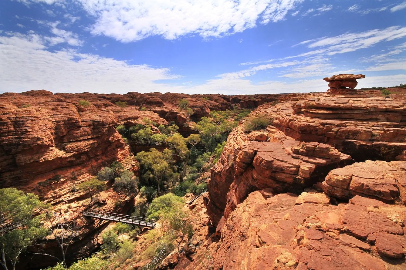 Gole rosse e passerella di Kings Canyon nel Red Centre australiano